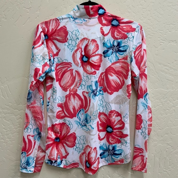 NWT SAN SOLEIL Mock Neck Long Sleeve Women’s Active Pullover Top Size Small - Picture 3 of 7